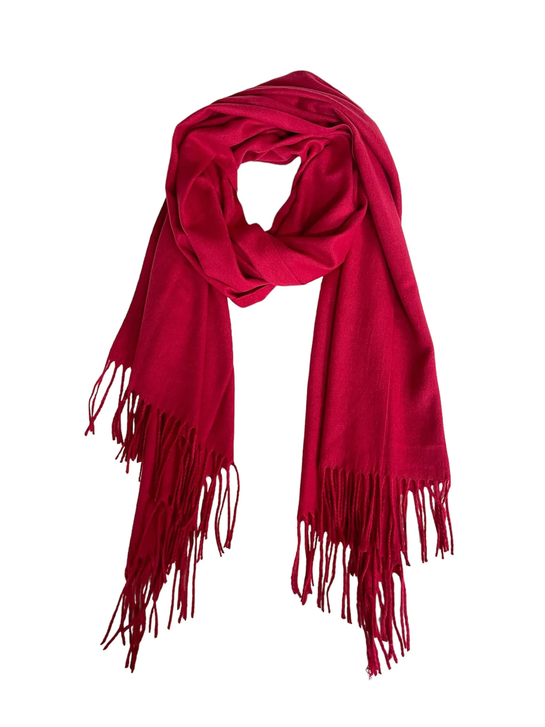 💥 Pashmina Shawl -  True Jewel Red