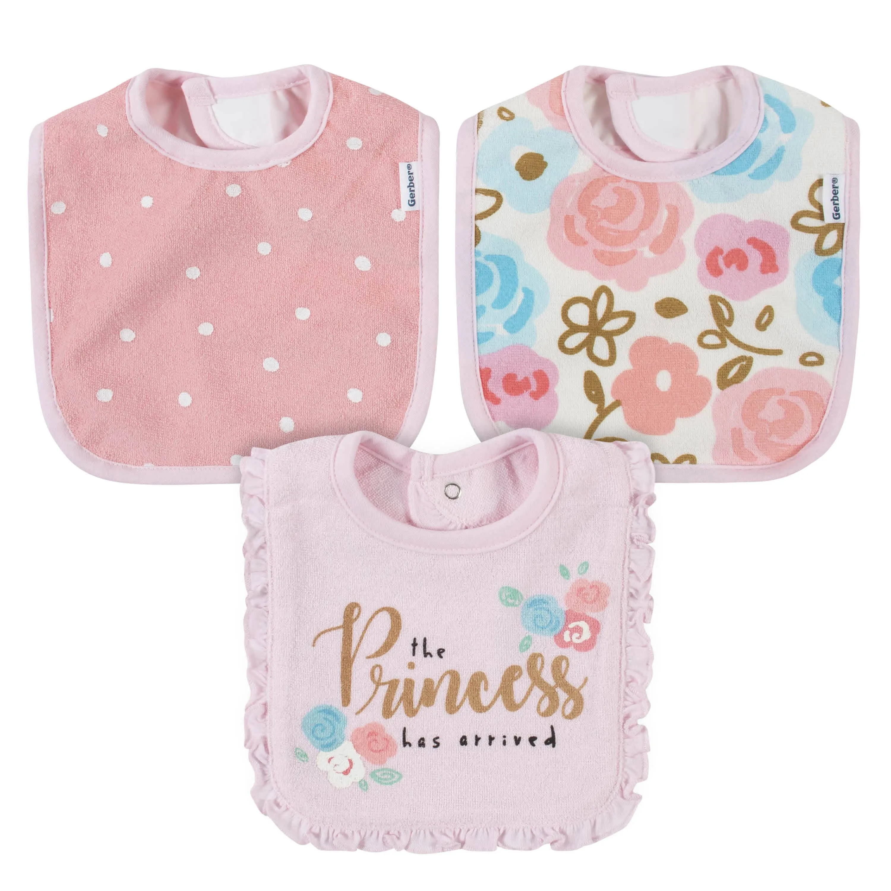 21-Piece Baby Girls Princess Terry Bib, Burpcloth, Mittens, Cap and Bootie Sock Set