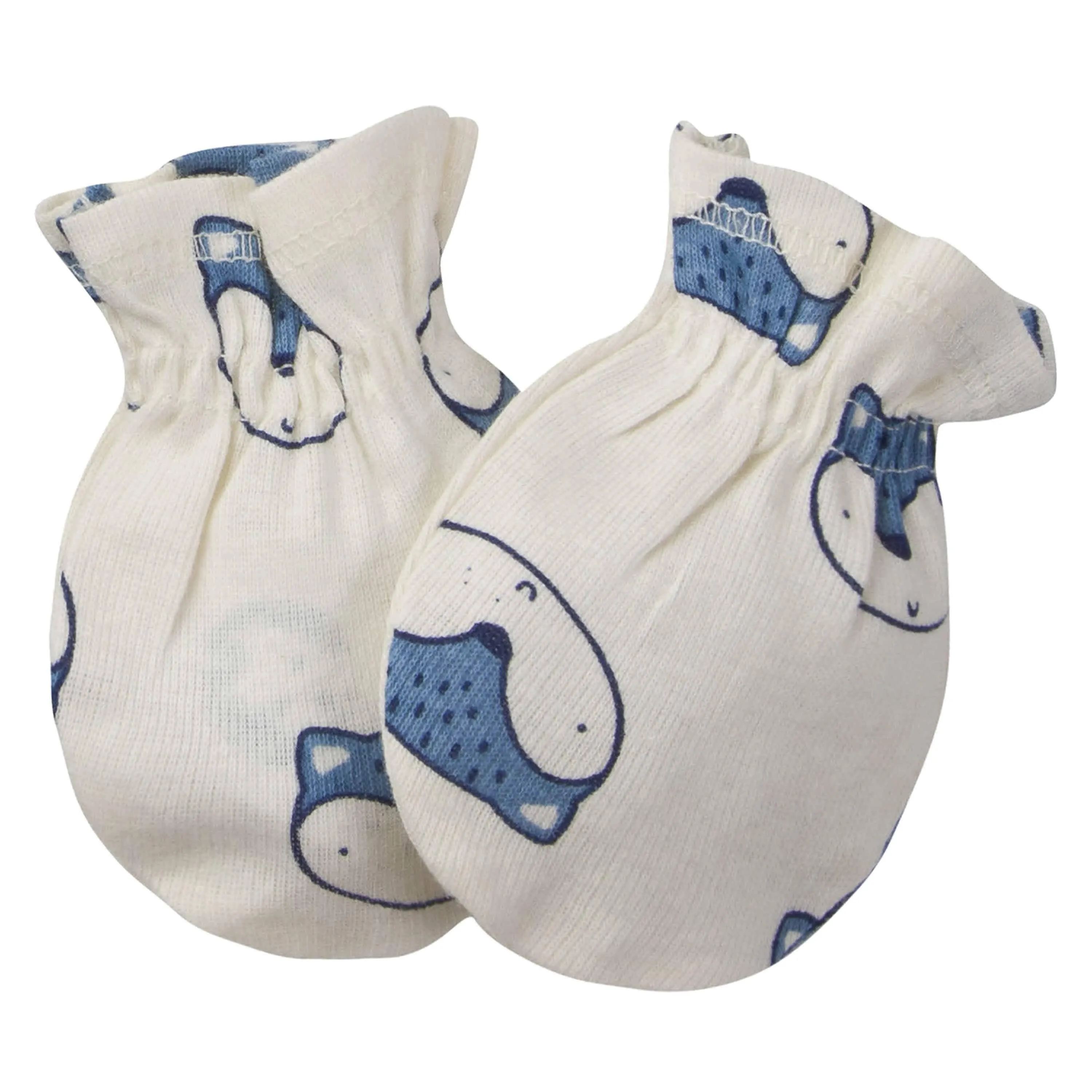 4-Pack Baby Boys Fox No Scratch Mittens