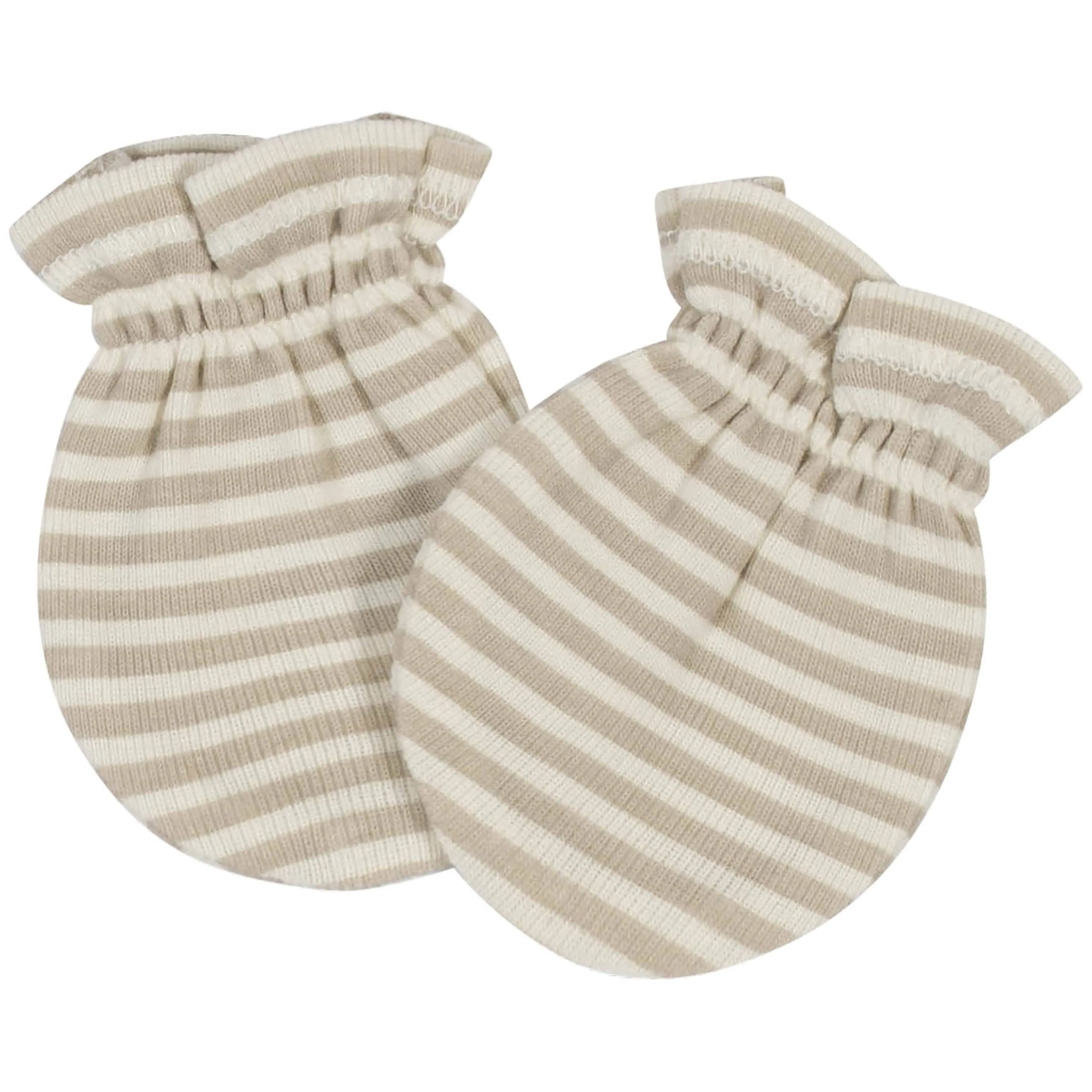 7-Piece Baby Neutral Safari Organic No Scratch Mittens and Caps Set