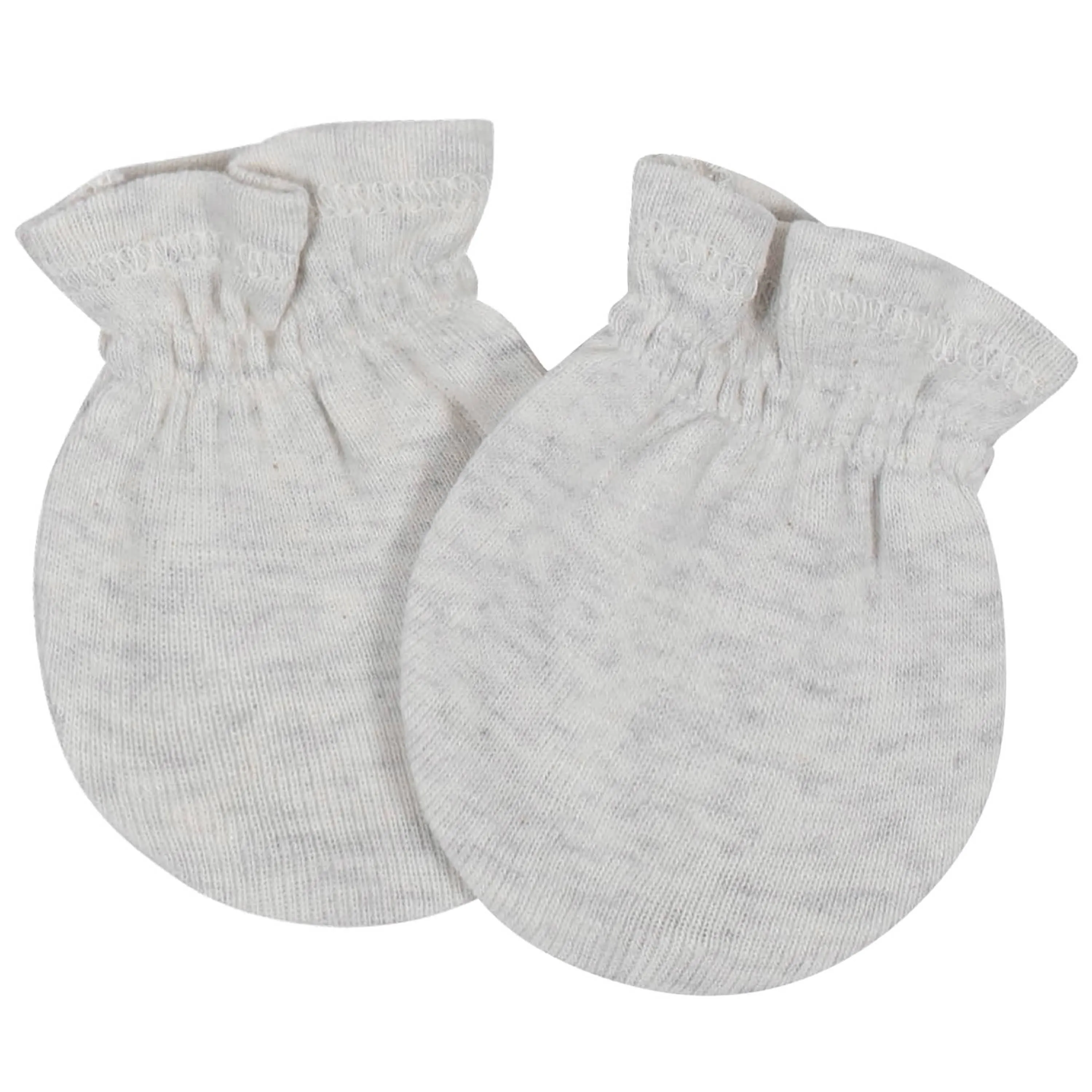 7-Piece Baby Neutral Safari Organic No Scratch Mittens and Caps Set