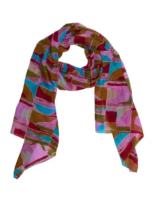 Abstract Silk Scarf