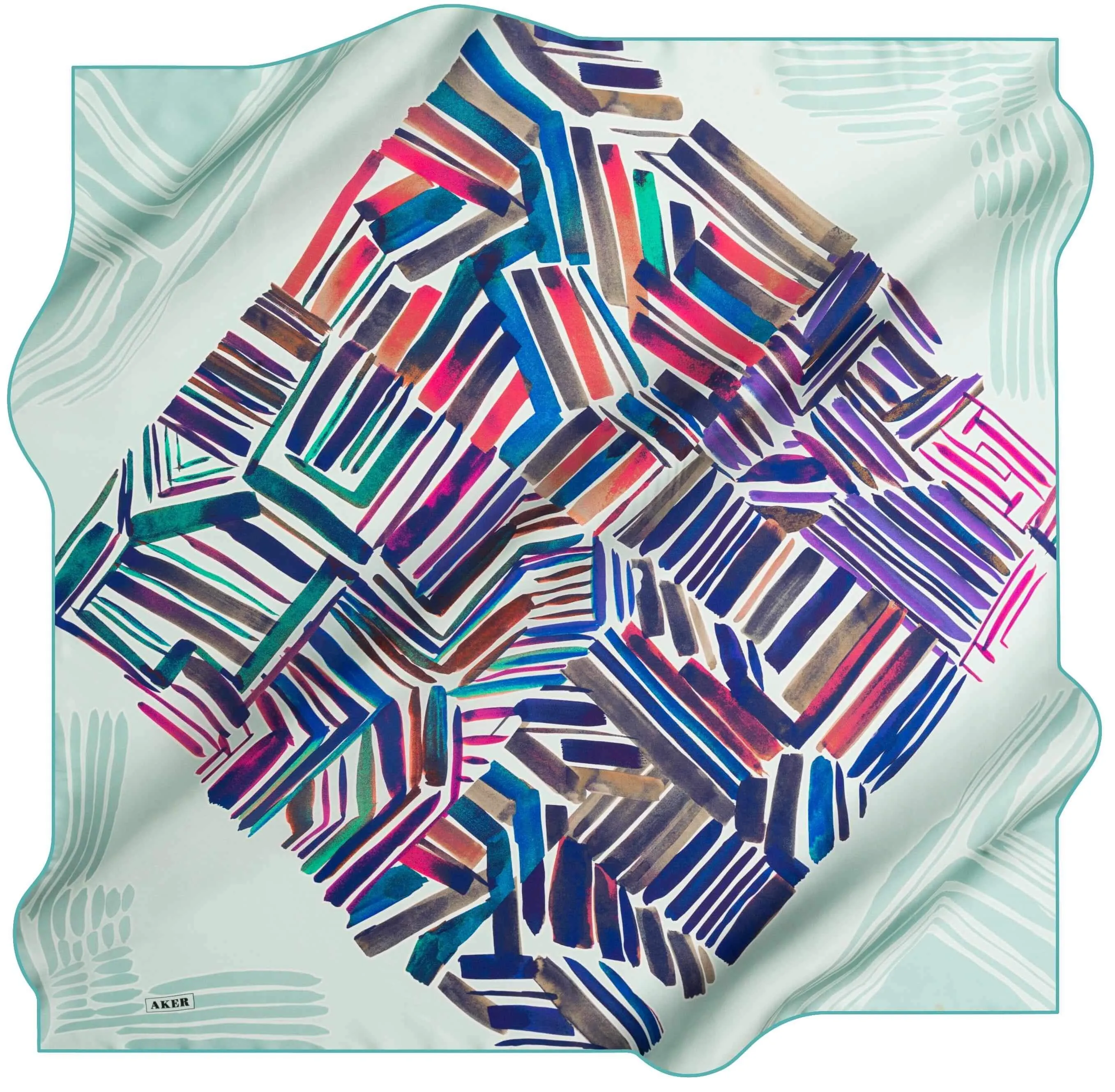 Aker Geometric Silk Scarves Mozart