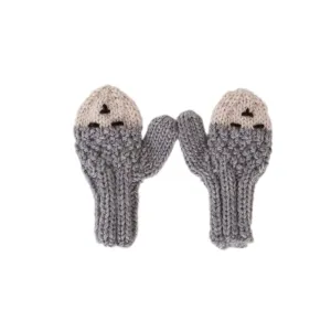 Animal Mittens Grey