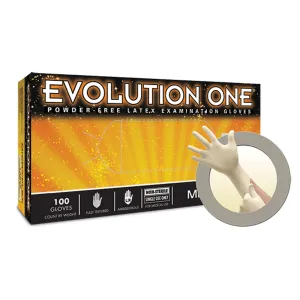 Ansell Microflex Evolution One Powder-Free Latex Exam Gloves Glove Exam Latex Evolution Onepf Lg 100/Bx 10Bx/Cs