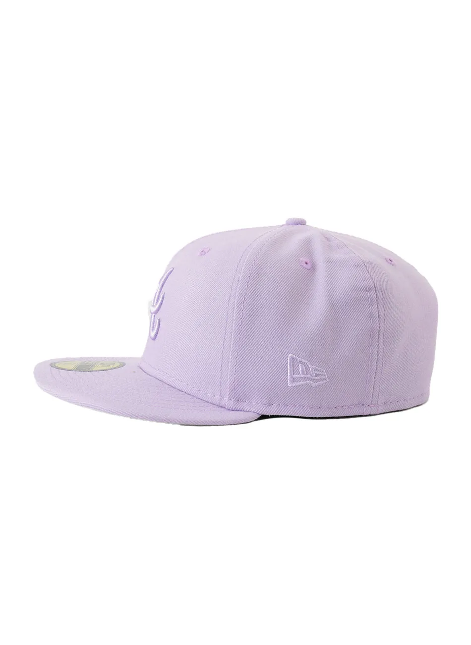 Atlanta Braves Color Pack 5950 Fitted Cap - Light Purple (60322390)