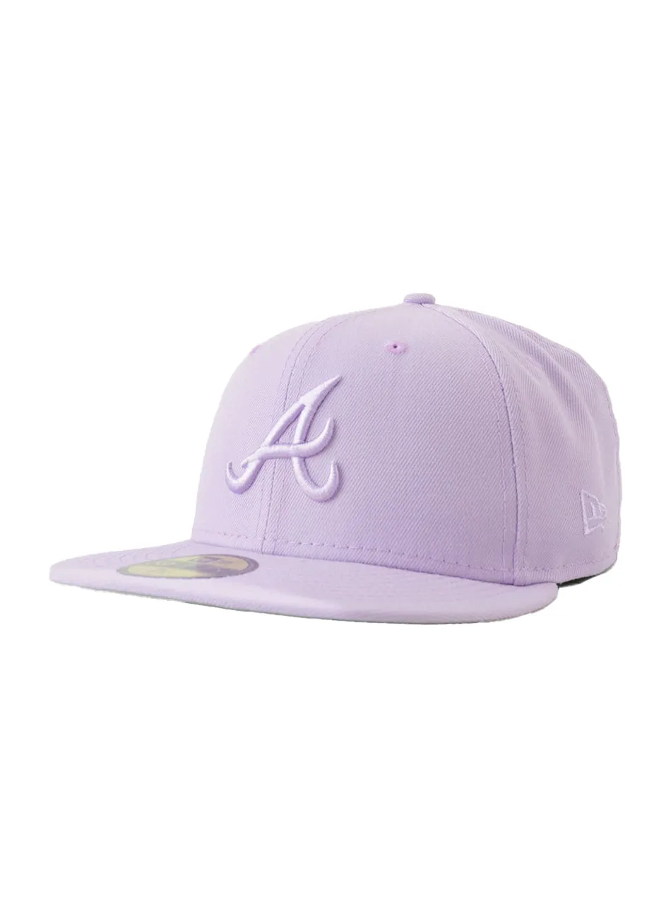 Atlanta Braves Color Pack 5950 Fitted Cap - Light Purple (60322390)