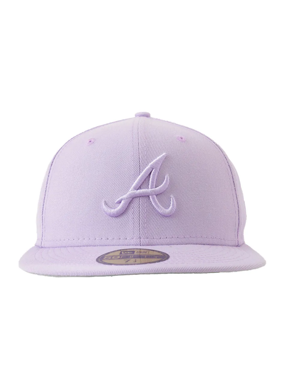 Atlanta Braves Color Pack 5950 Fitted Cap - Light Purple (60322390)