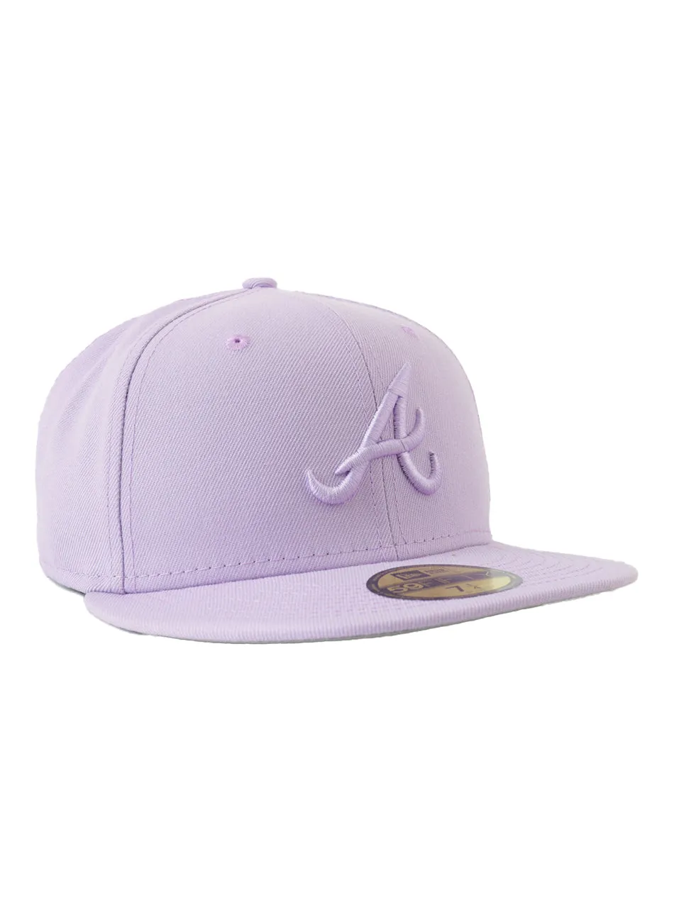 Atlanta Braves Color Pack 5950 Fitted Cap - Light Purple (60322390)