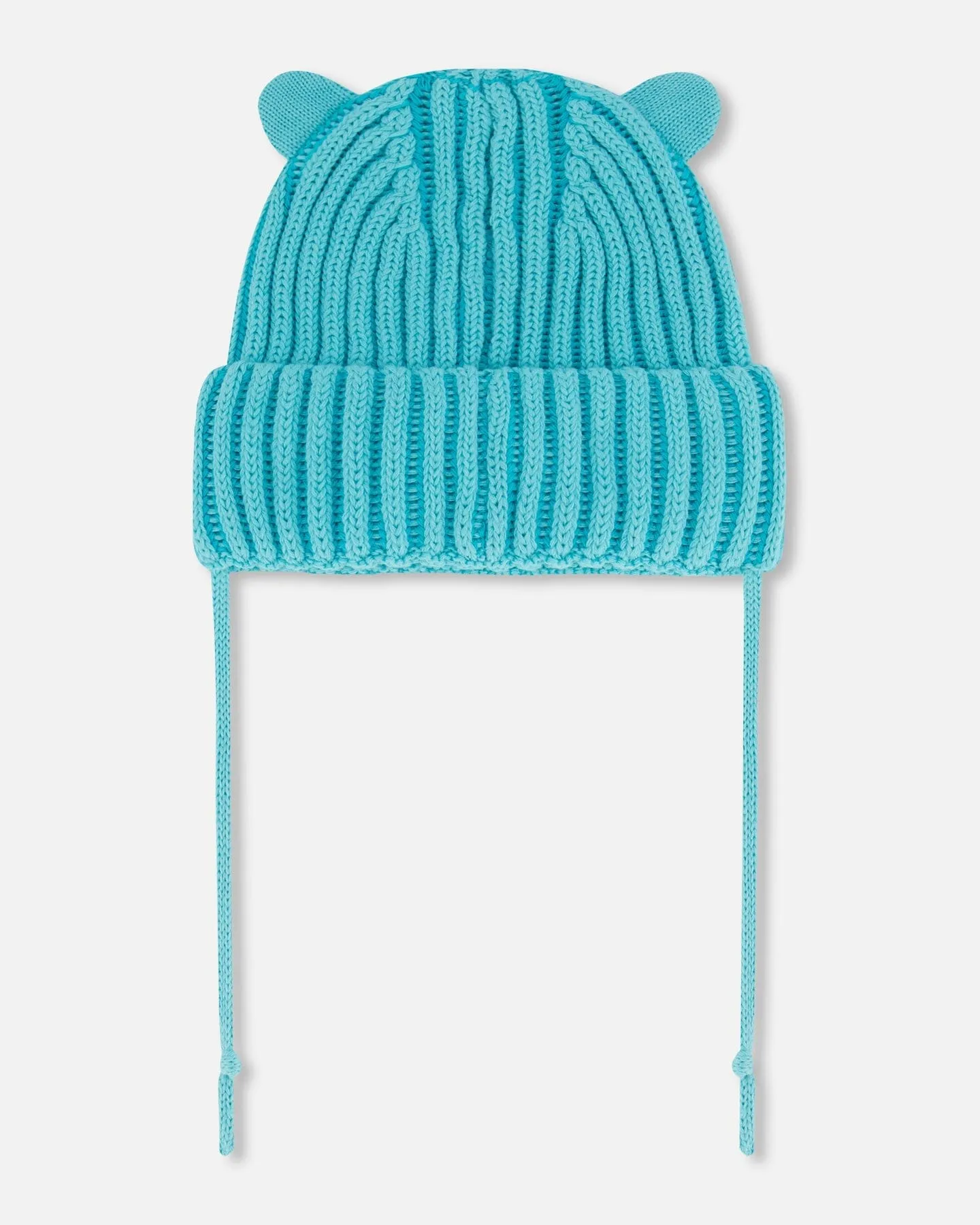 Baby Knit Hat With Ears Turquoise