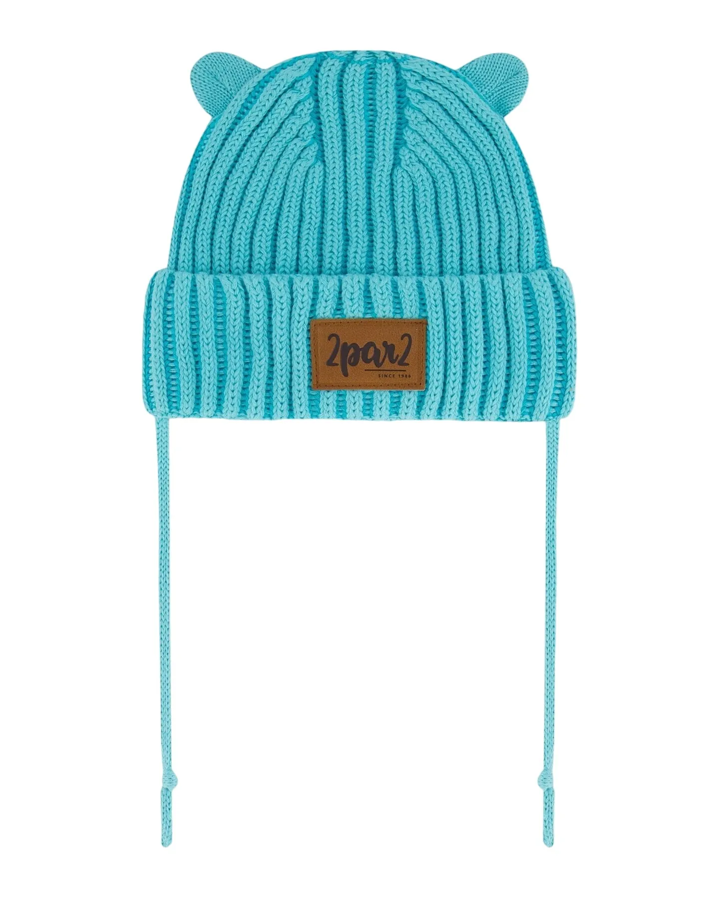 Baby Knit Hat With Ears Turquoise