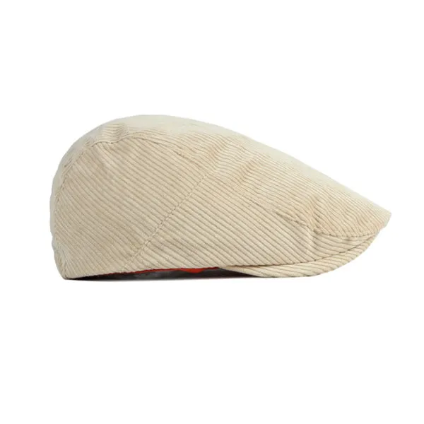 Beige Japanese Corduroy Warm Beret Hat 米色日系燈芯絨貝雷帽 KCHT2252