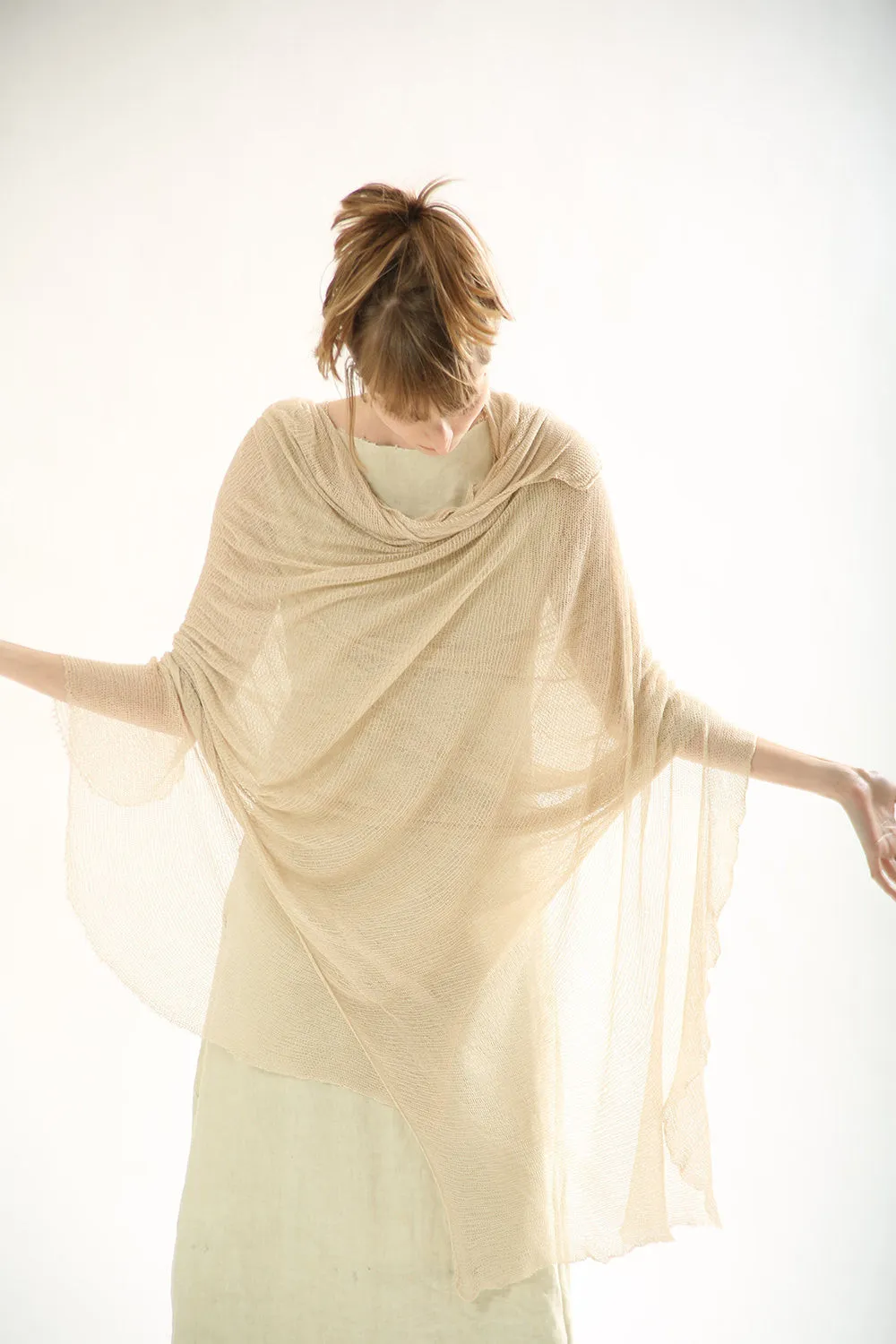 Big Bamboo Air Shawl - Light Linen,Sand