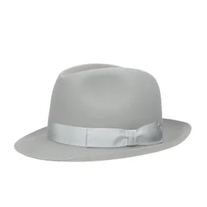 Borsalino Damiano in Light Grey Marengo Felt Fedora Made in Italy