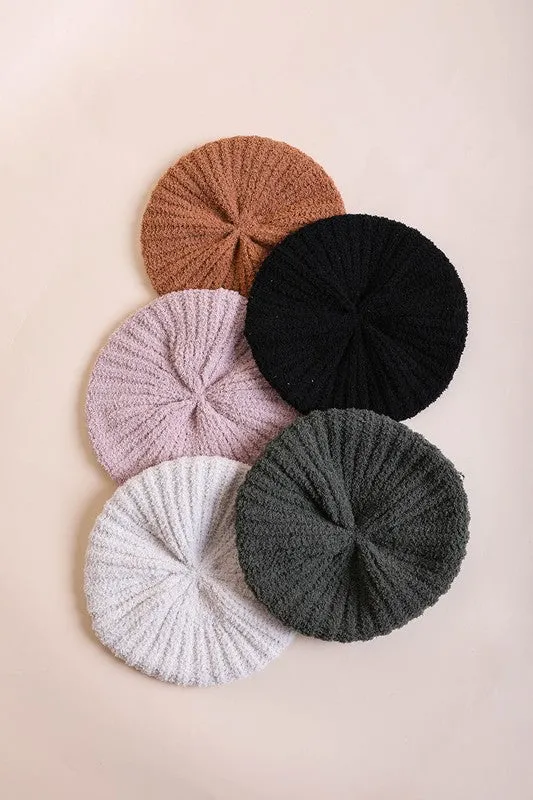 Boucle Rib Knit Beret *Online Only*