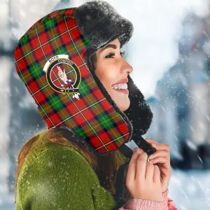 Boyd Tartan Winter Trapper Hat with Family Crest