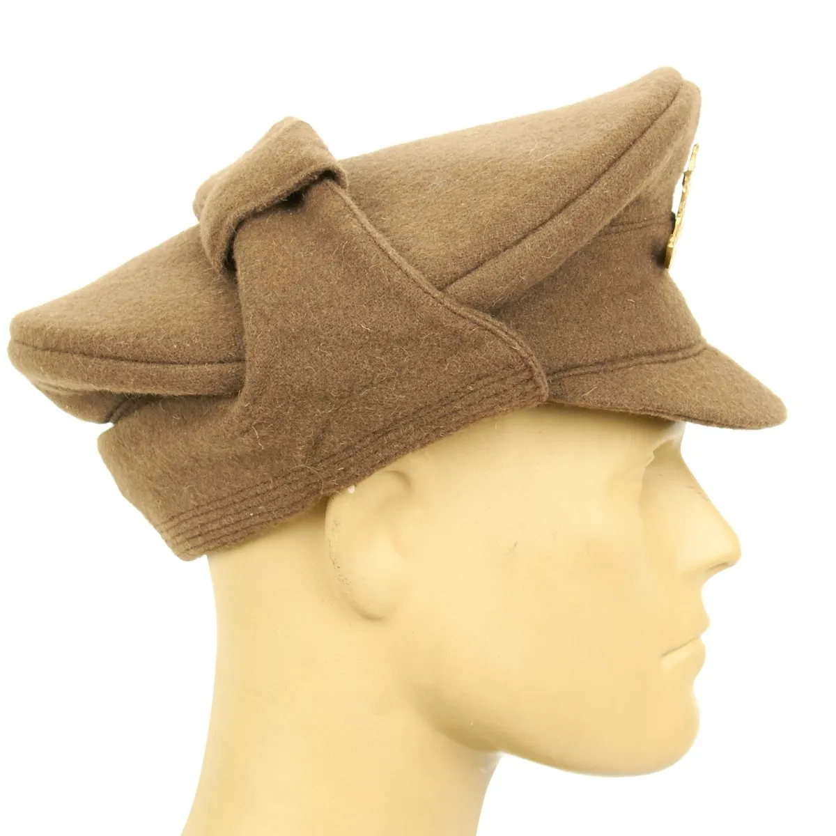 British WWI Gor Blimey 1915 Winter Forage Trench Cap- Wool