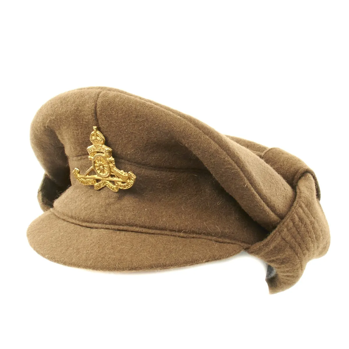 British WWI Gor Blimey 1915 Winter Forage Trench Cap- Wool