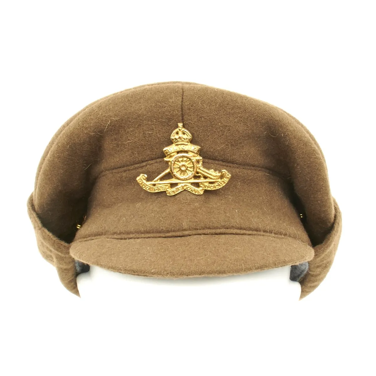 British WWI Gor Blimey 1915 Winter Forage Trench Cap- Wool