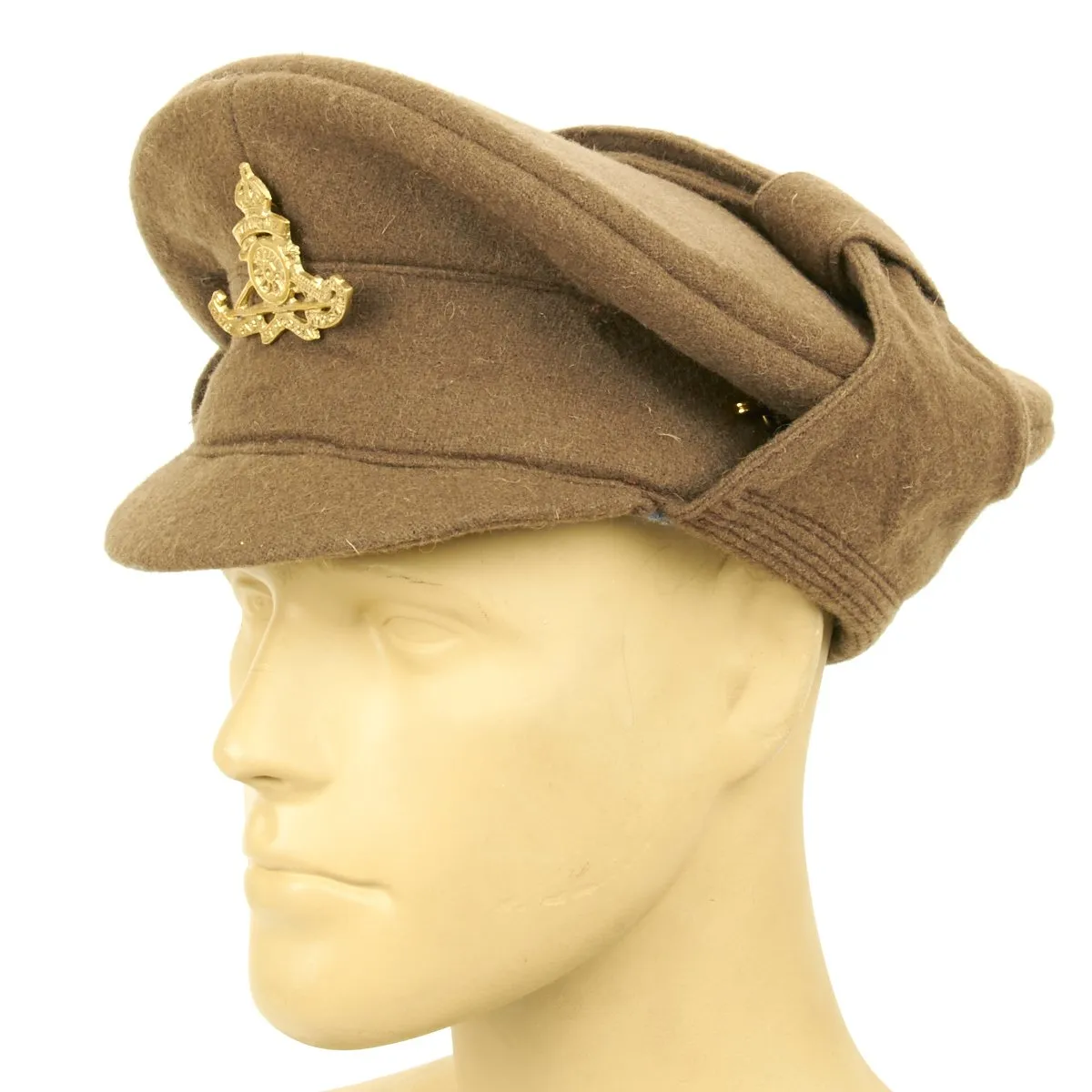 British WWI Gor Blimey 1915 Winter Forage Trench Cap- Wool