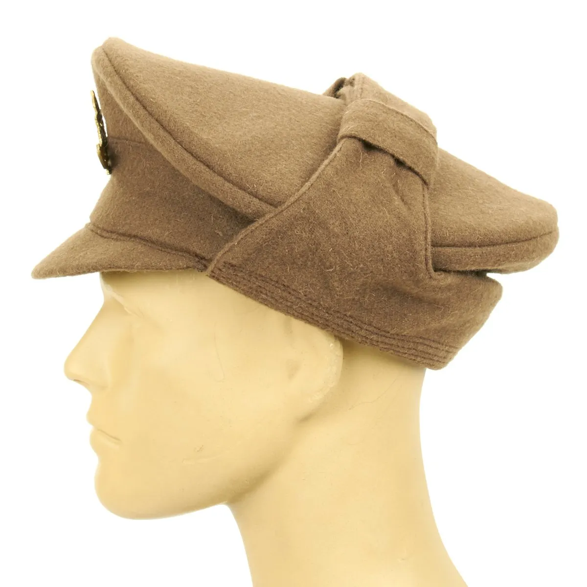 British WWI Gor Blimey 1915 Winter Forage Trench Cap- Wool