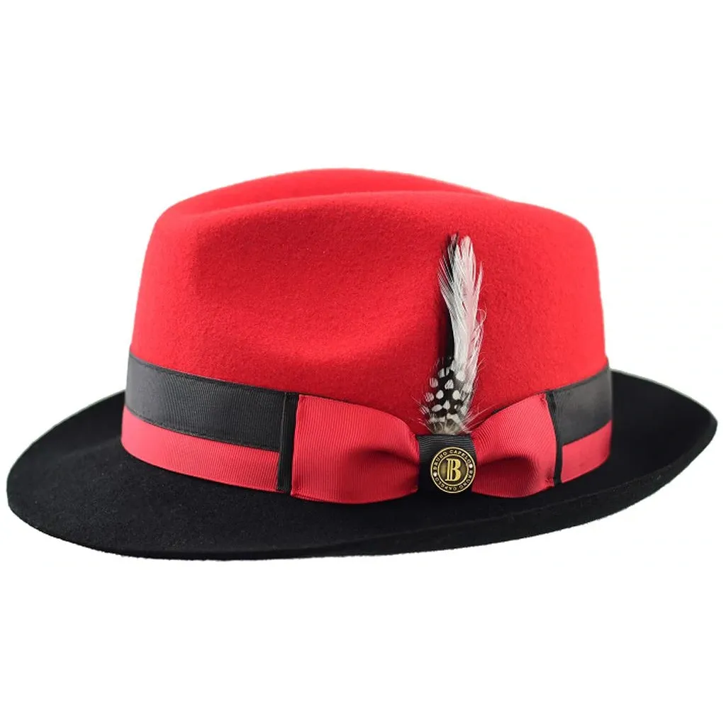 Bruno Capelo Caesar Pinch Front Wool Fedora