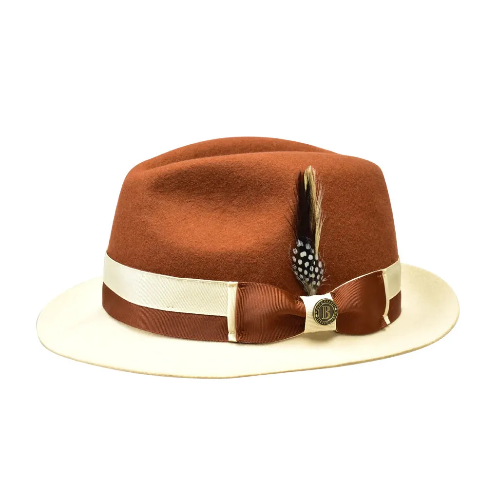 Bruno Capelo Caesar Pinch Front Wool Fedora