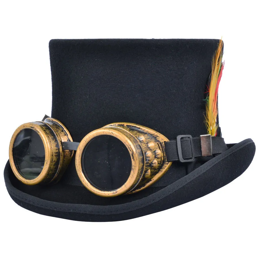 Brushed Silver Steampunk Goggles