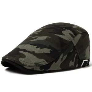 Camouflage Beret Summer Linen Flat Cap