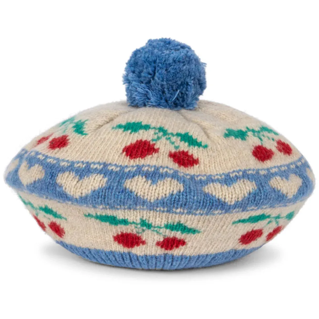 Children's Beret ''Belou Cherry Stripe''