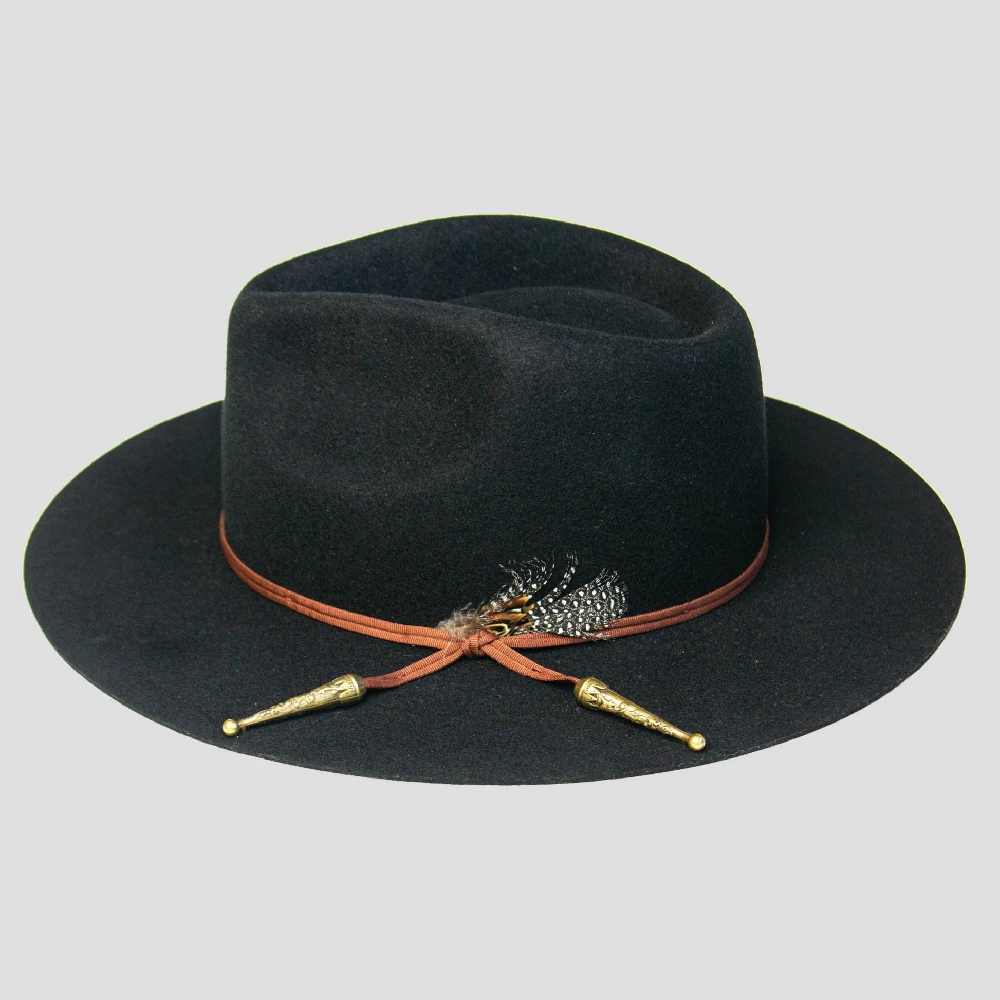 Classic Men's Felt Fedora Hat-Walnut