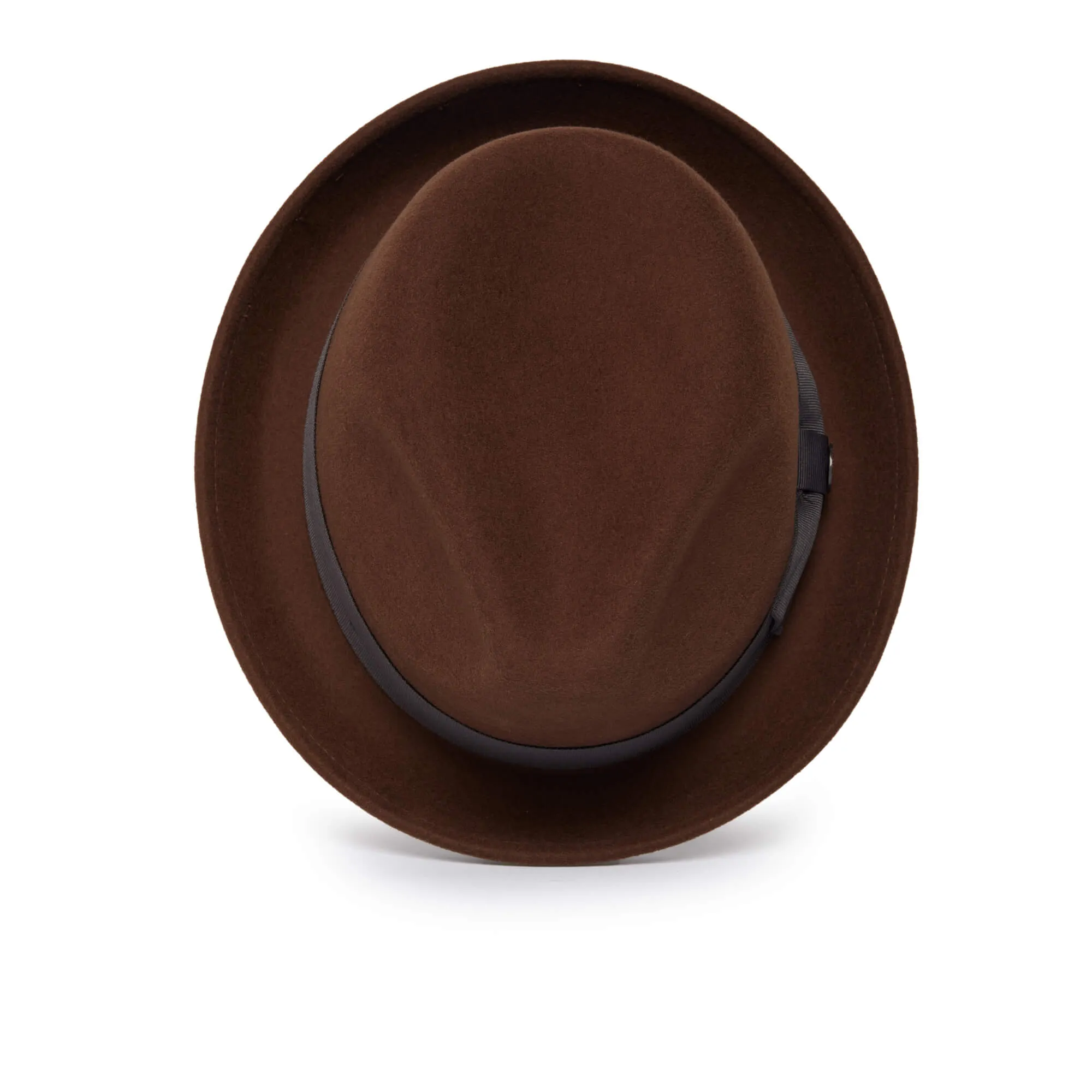 Classic Pork Pie Fedora Hat-Brown