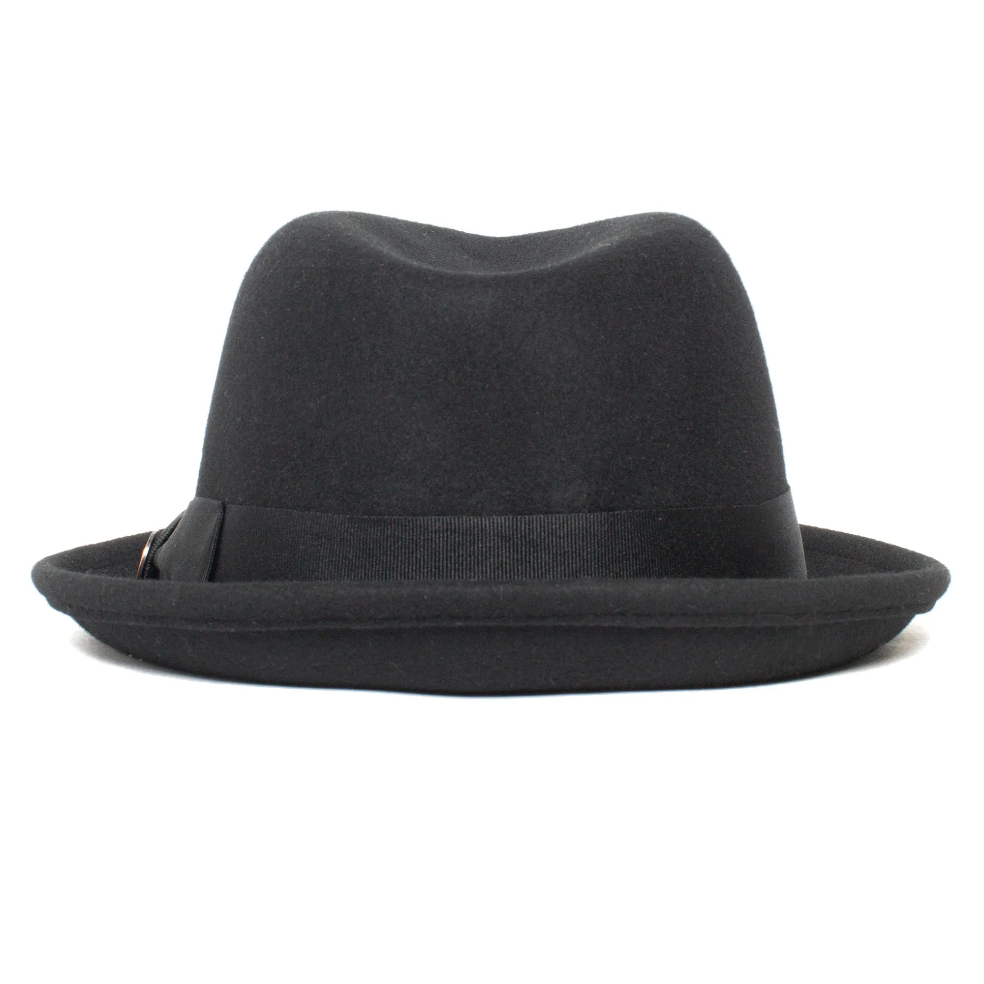 Classic Pork Pie Fedora Hat-Brown