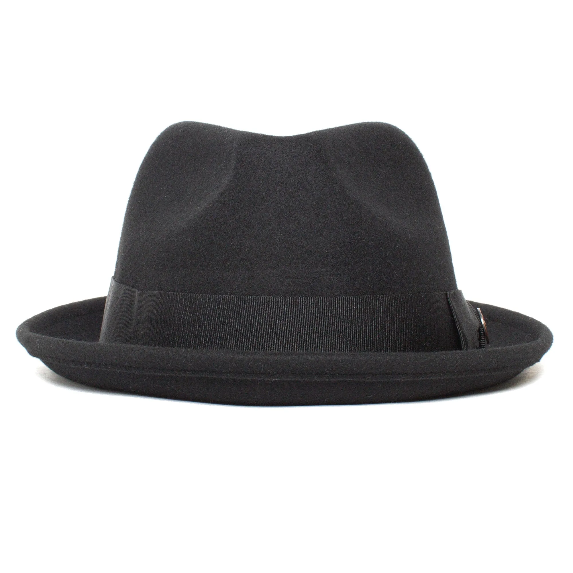 Classic Pork Pie Fedora Hat-Brown