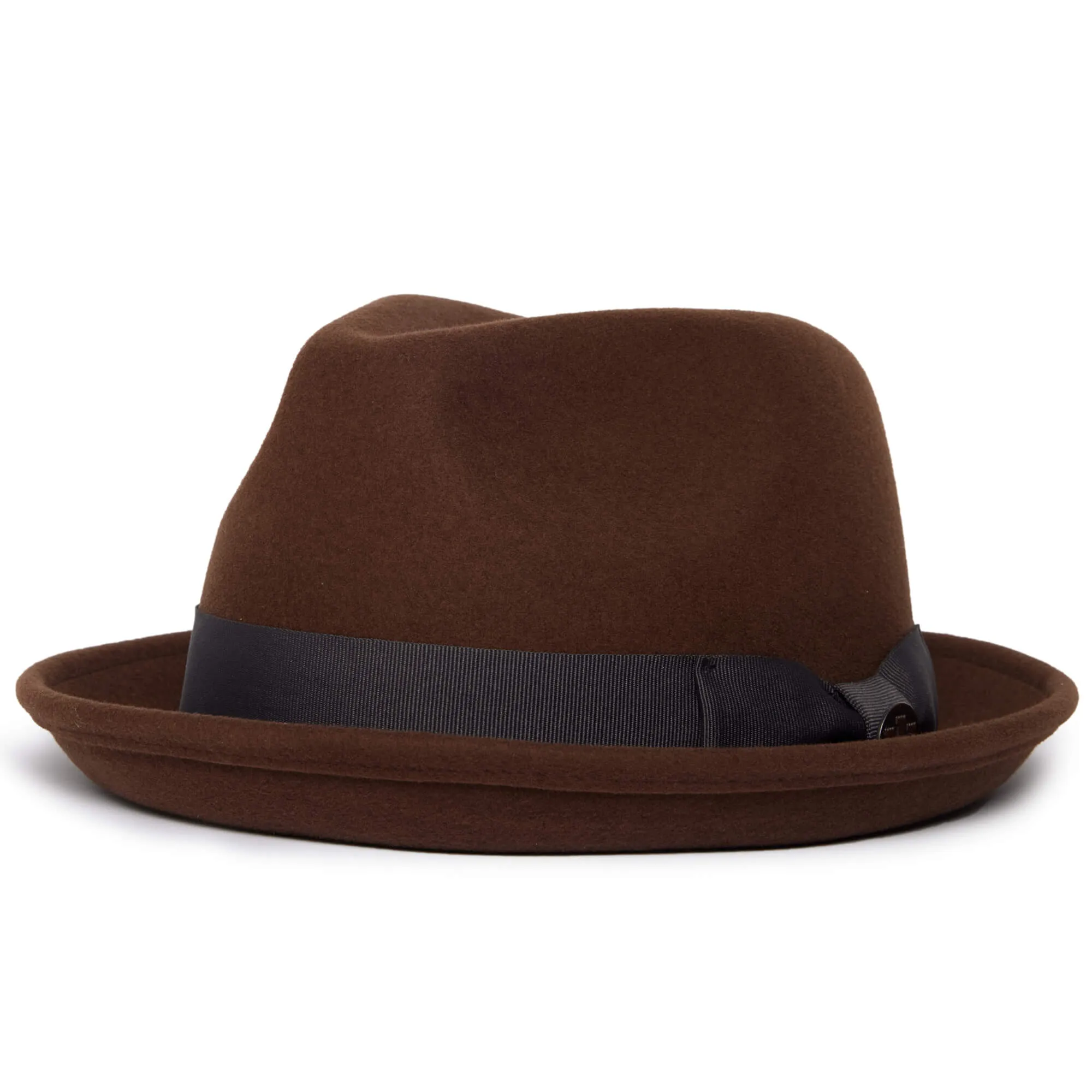 Classic Pork Pie Fedora Hat-Brown