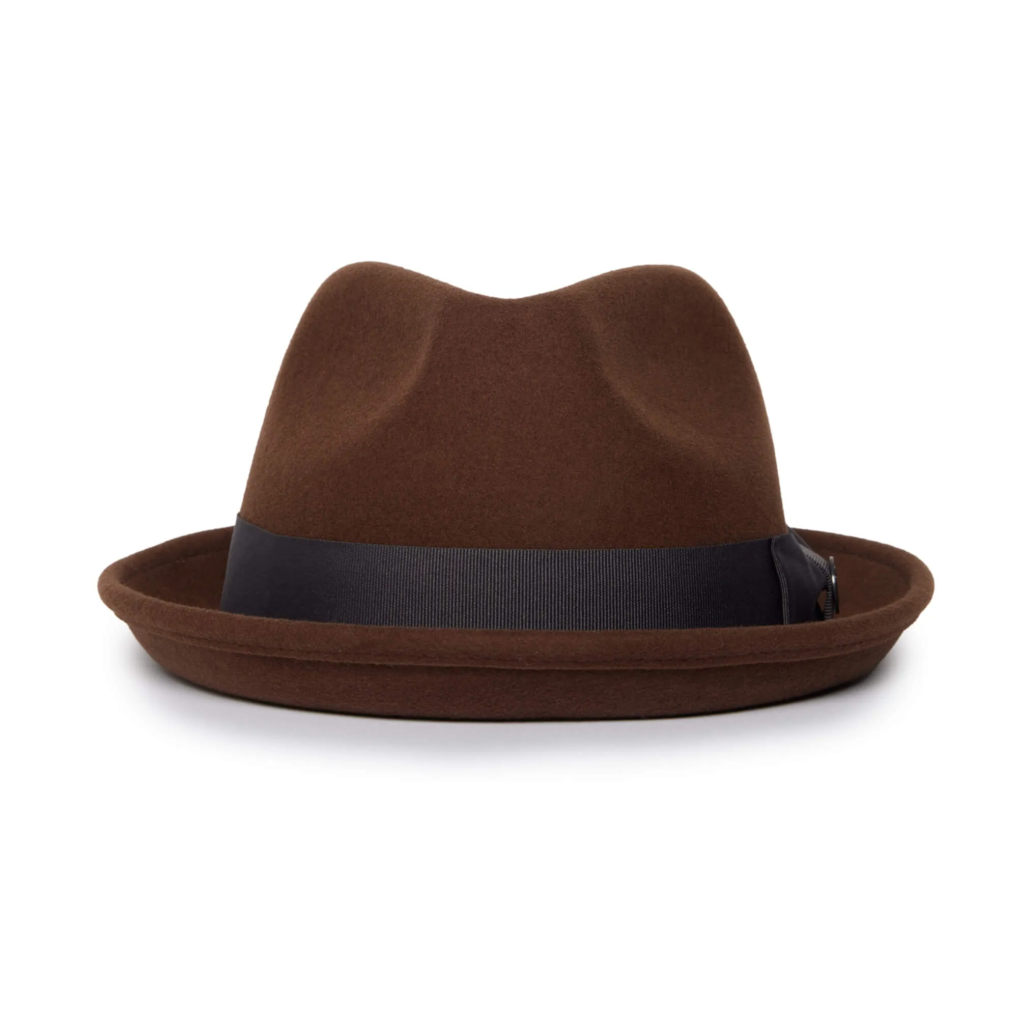 Classic Pork Pie Fedora Hat-Brown