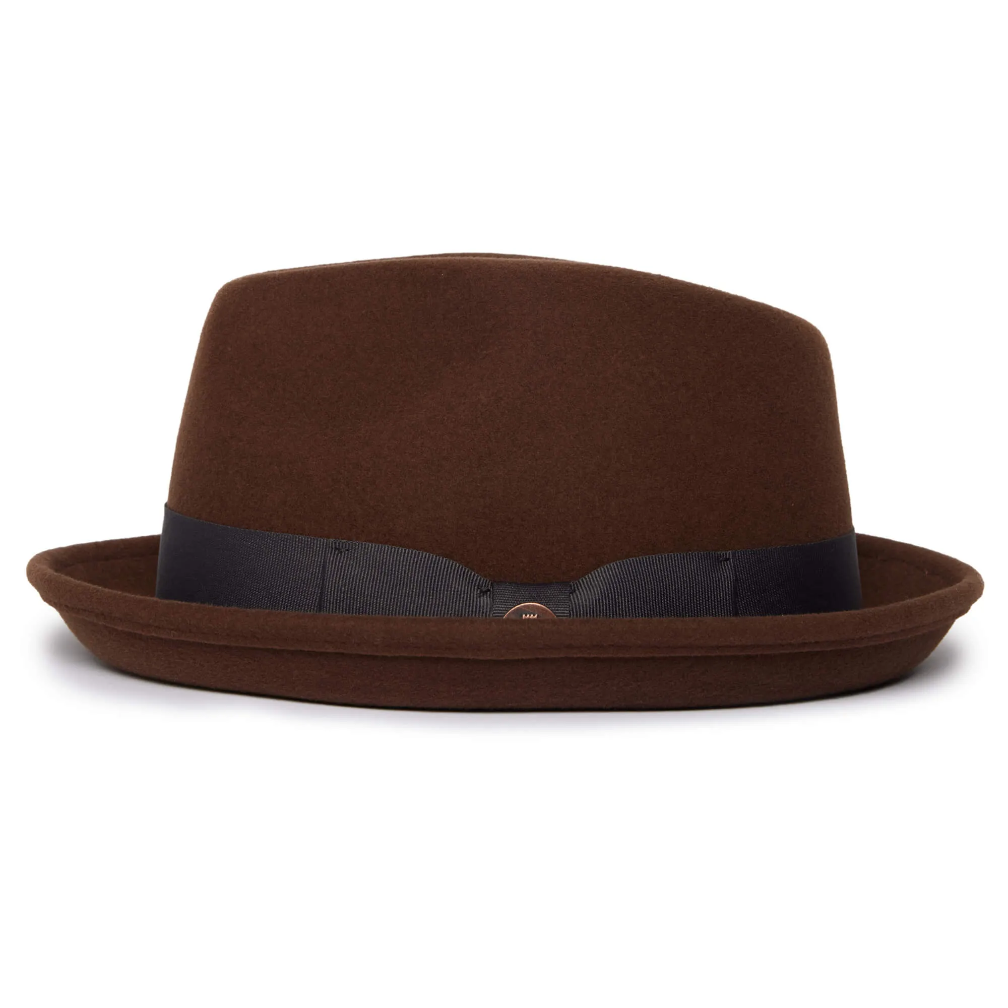 Classic Pork Pie Fedora Hat-Brown