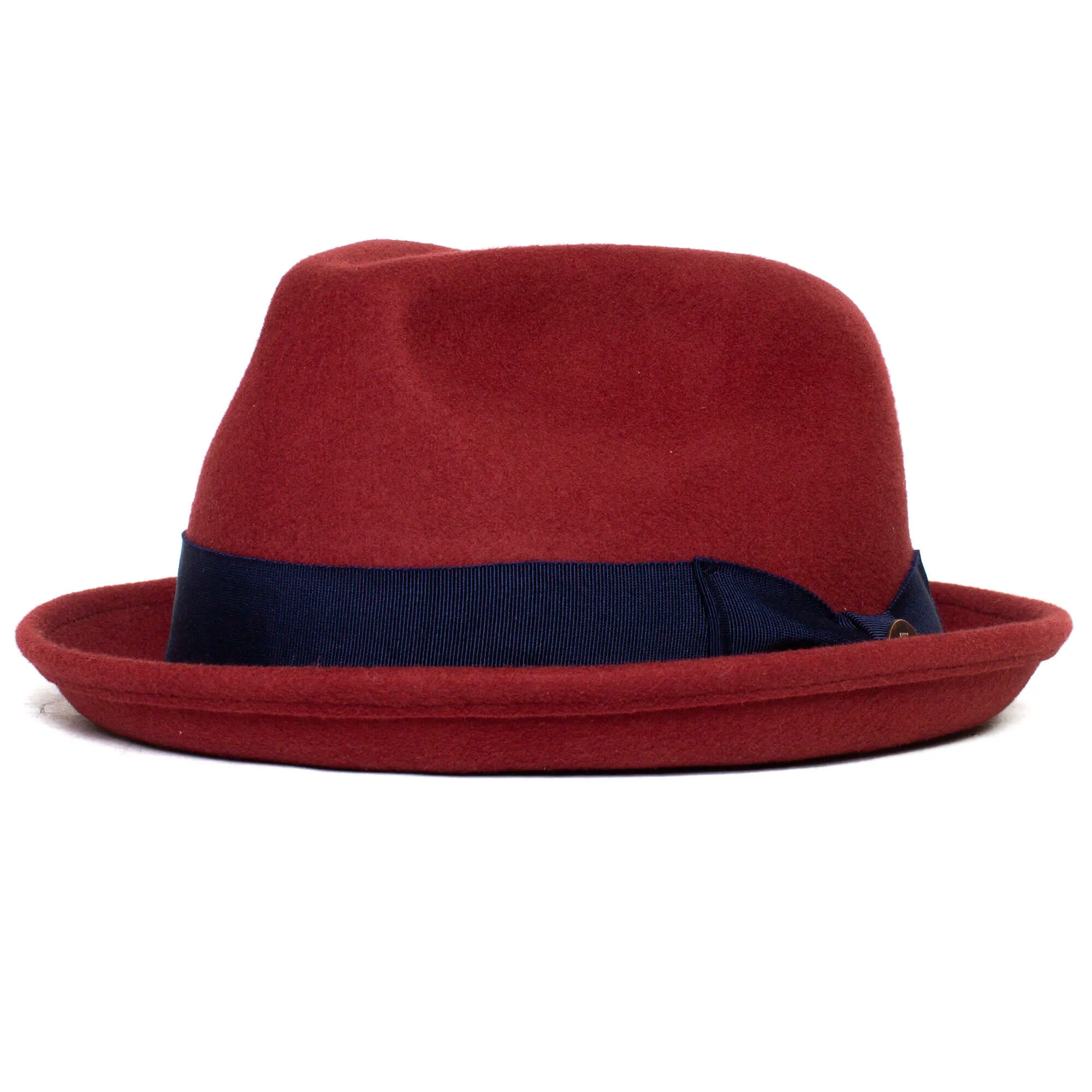 Classic Pork Pie Fedora Hat-Brown