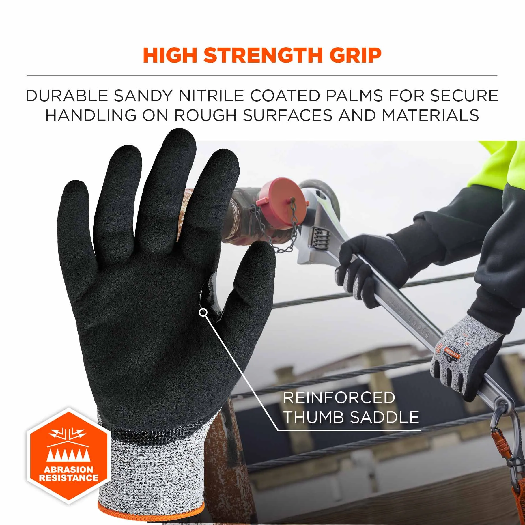 Ergodyne 17882 7031-CASE S Gray ANSI A3 Nitrile-Coated CR Gloves 144-Pair