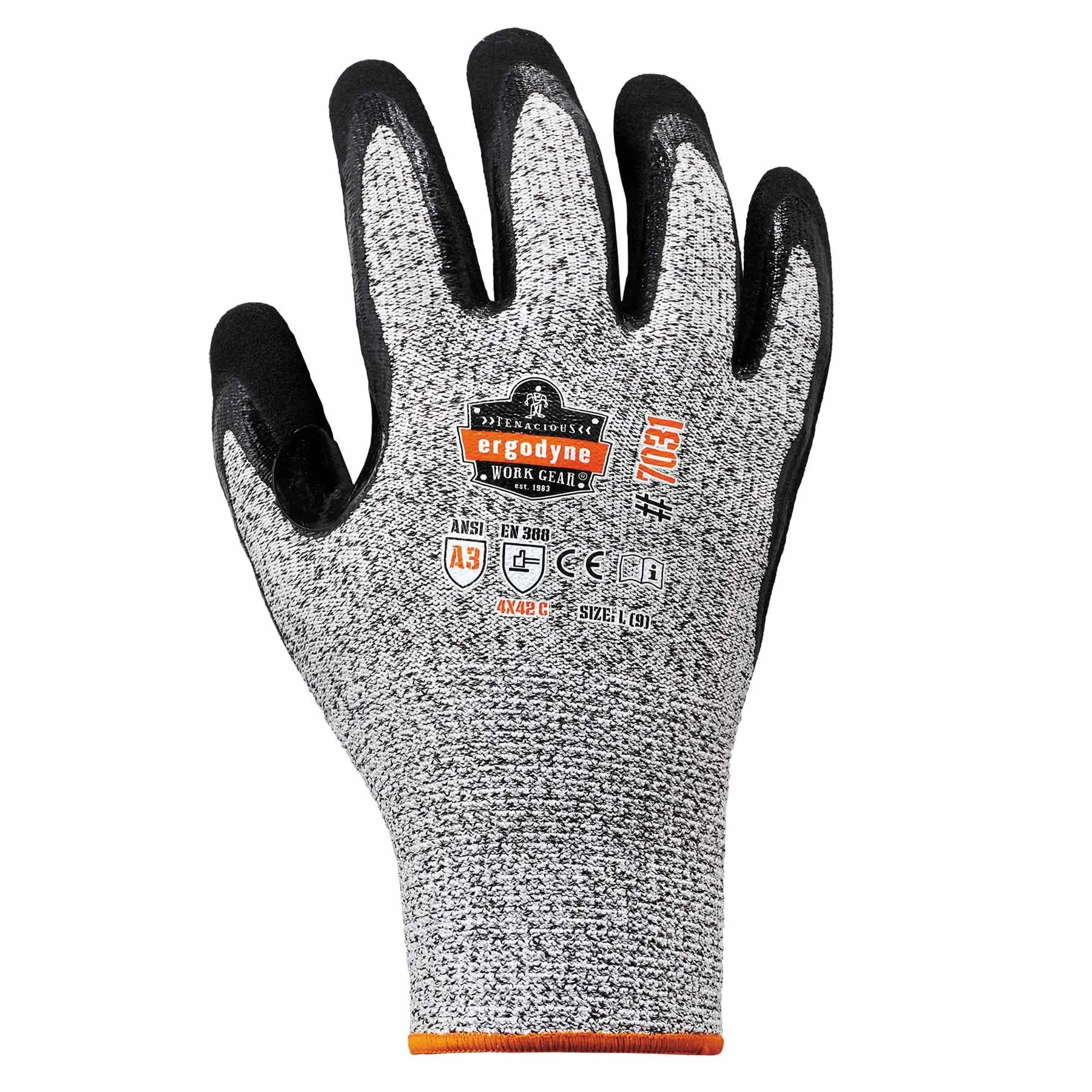 Ergodyne 17882 7031-CASE S Gray ANSI A3 Nitrile-Coated CR Gloves 144-Pair