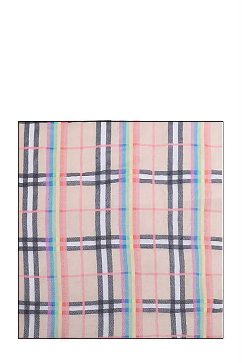 Fashion Rainbow Modern Check Scarf