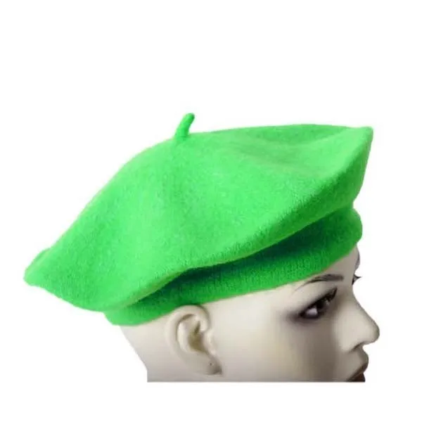 Felt Beret Hat - Green