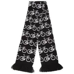 FLOSO Unisex Bicycle Pattern Knitted Winter Scarf With Fringe