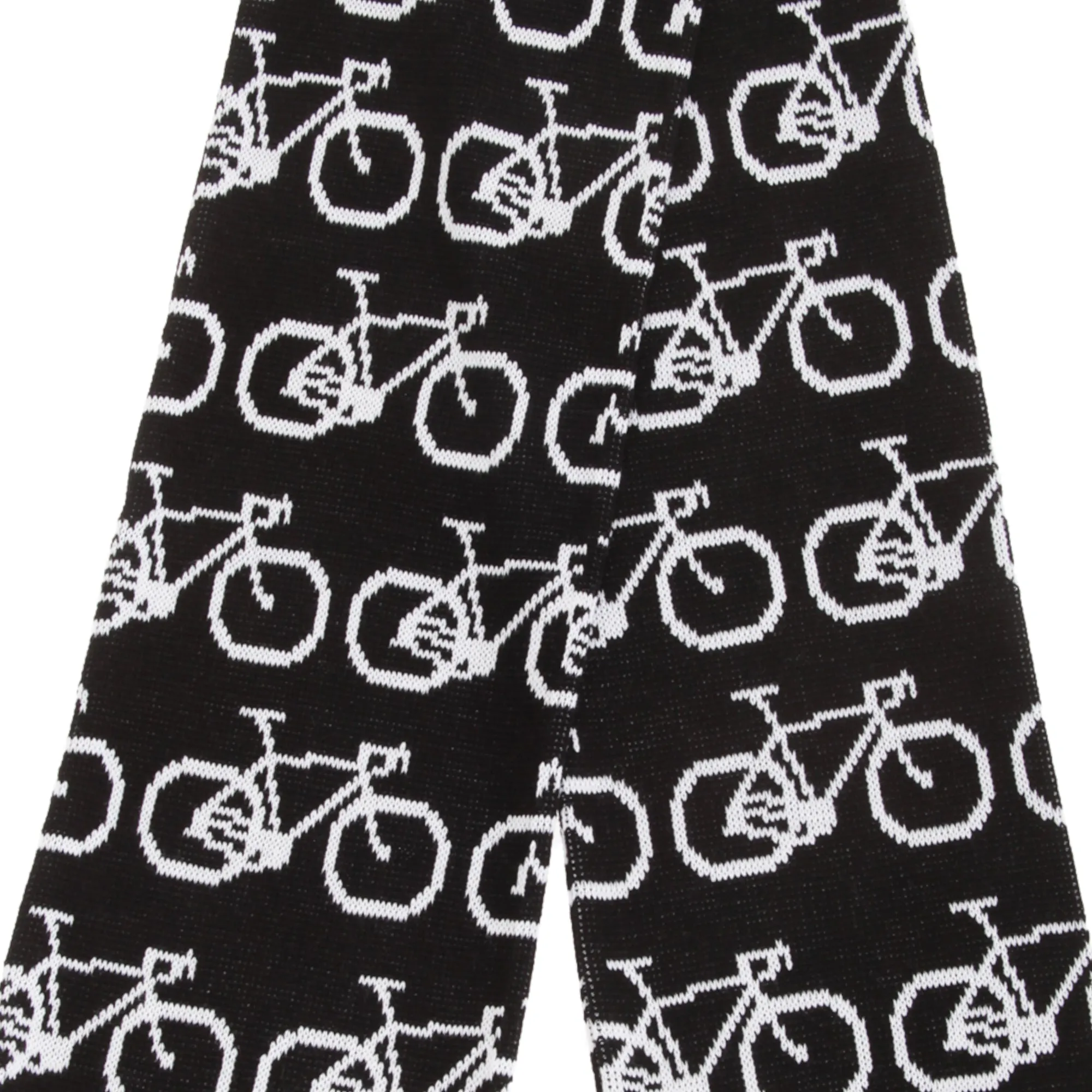 FLOSO Unisex Bicycle Pattern Knitted Winter Scarf With Fringe