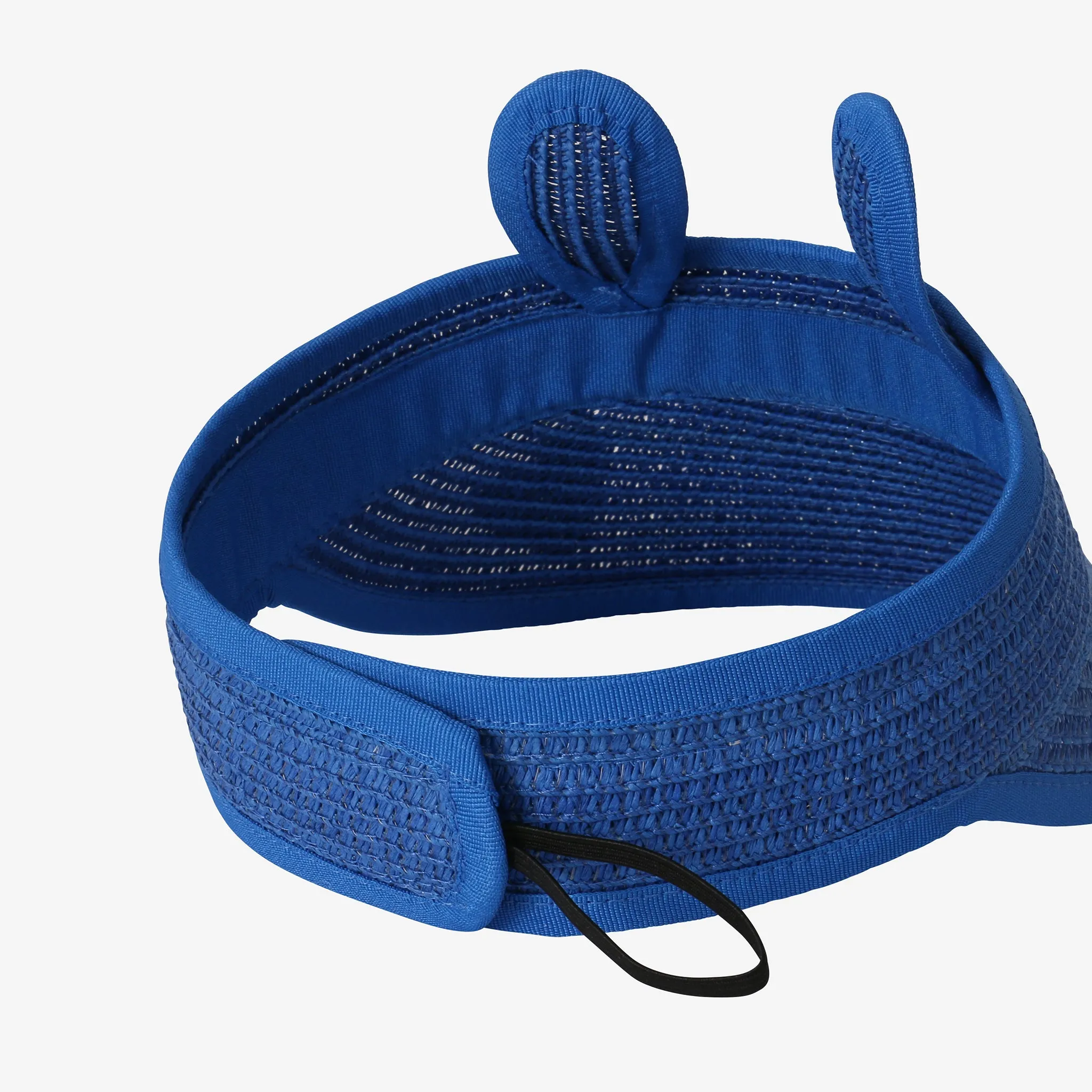 Girl blue raffia visor