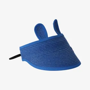 Girl blue raffia visor