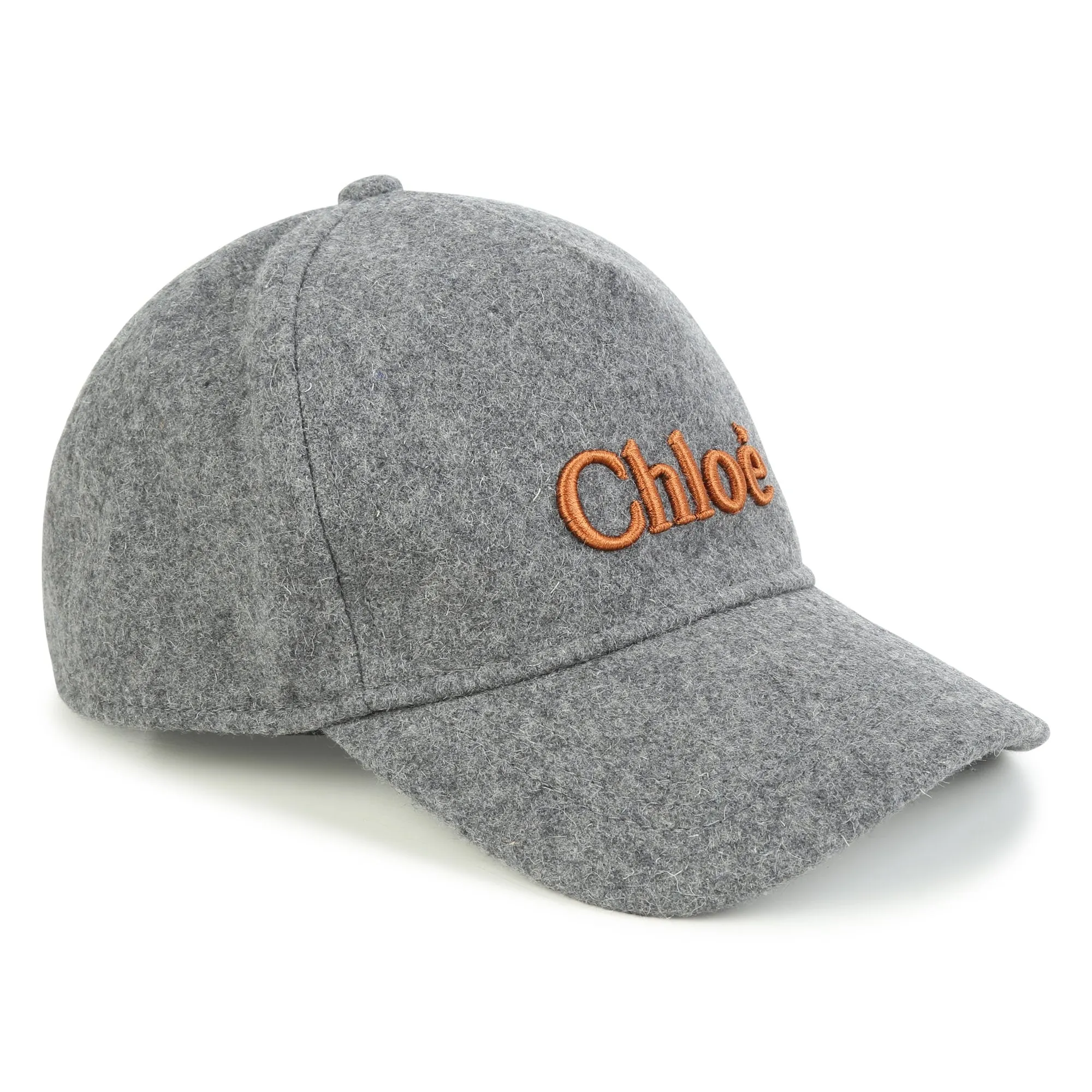 Grey Embroidered Logo Cap