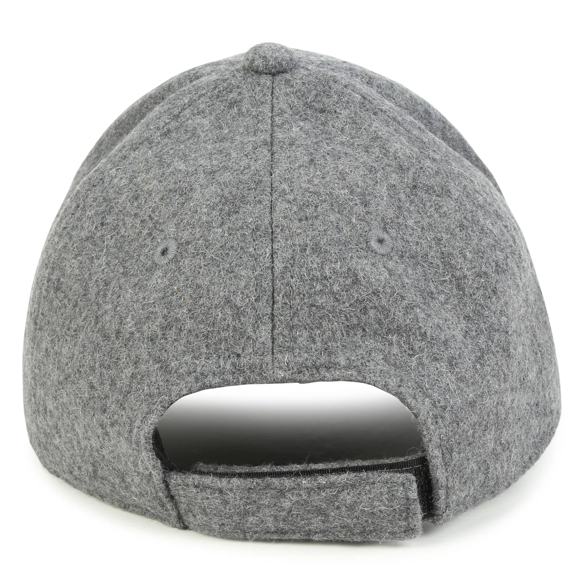 Grey Embroidered Logo Cap