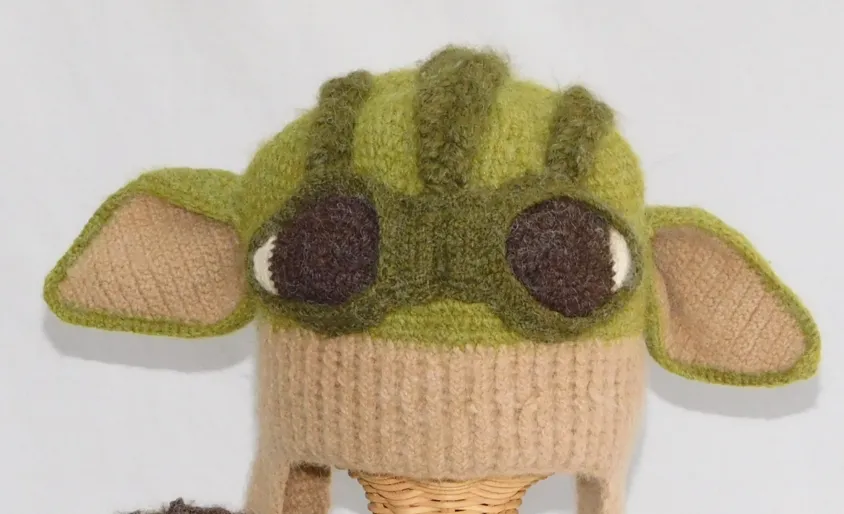 Hand Crochet Baby Yoda Earflap Hat