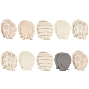 Hudson Baby Cotton Scratch Mittens, Modern Giraffe